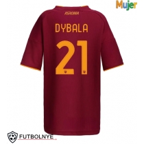 Camiseta AS Roma Paulo Dybala #21 Primera Equipación para mujer 2025-26 manga corta
